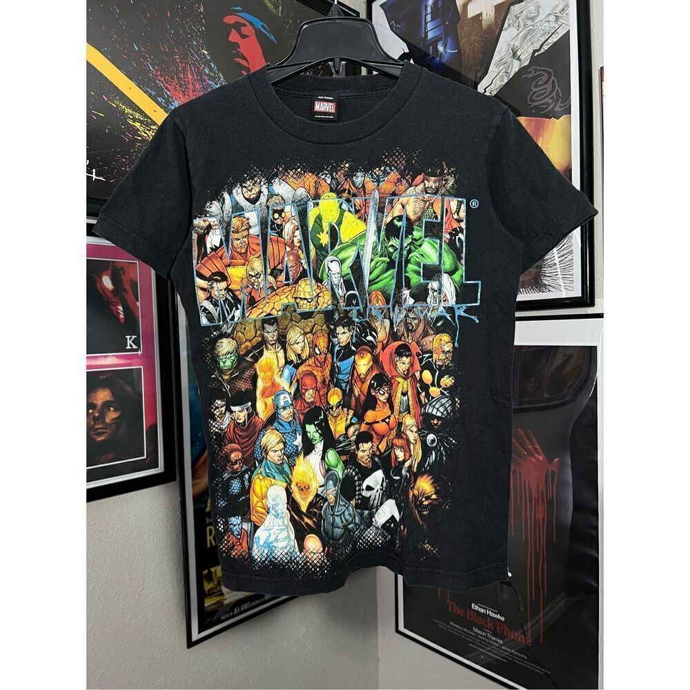 Vintage Y2K Marvel Mad Engine Heroes Tee